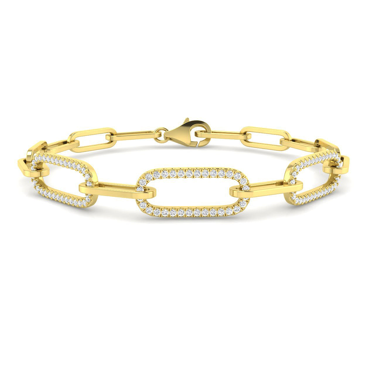 9ct Yellow Gold 0.49ct G I1 Diamond Bracelet