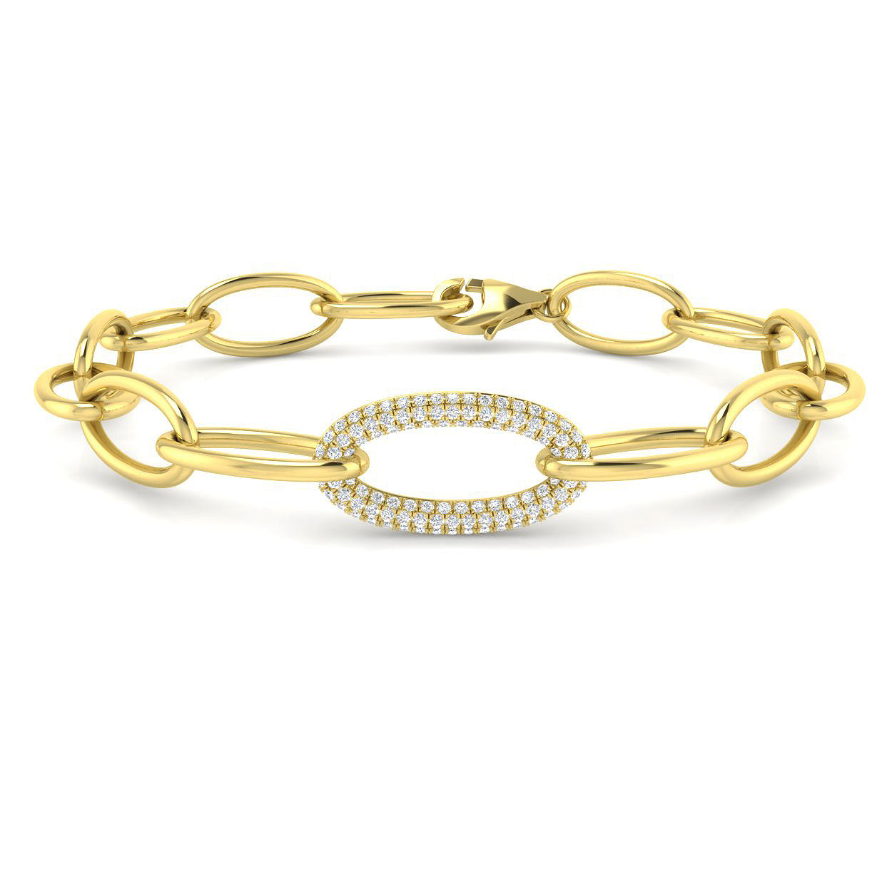 9ct Yellow Gold 0.28ct G I1 Diamond Bracelet