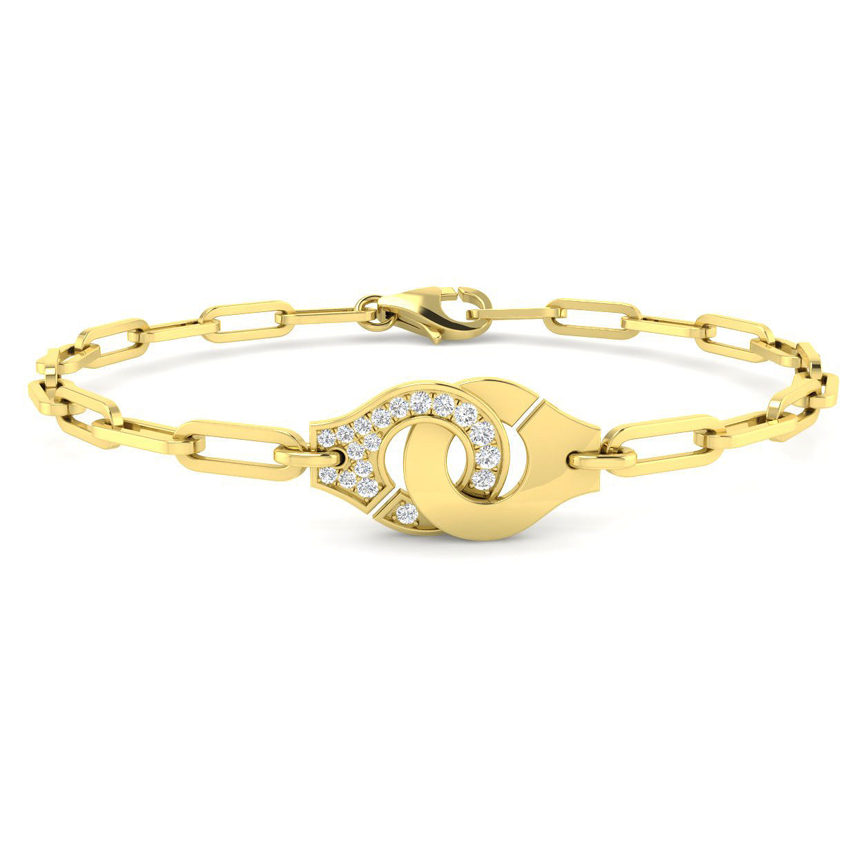 9ct Yellow Gold 0.15ct Laboratory Grown CVD Bracelet