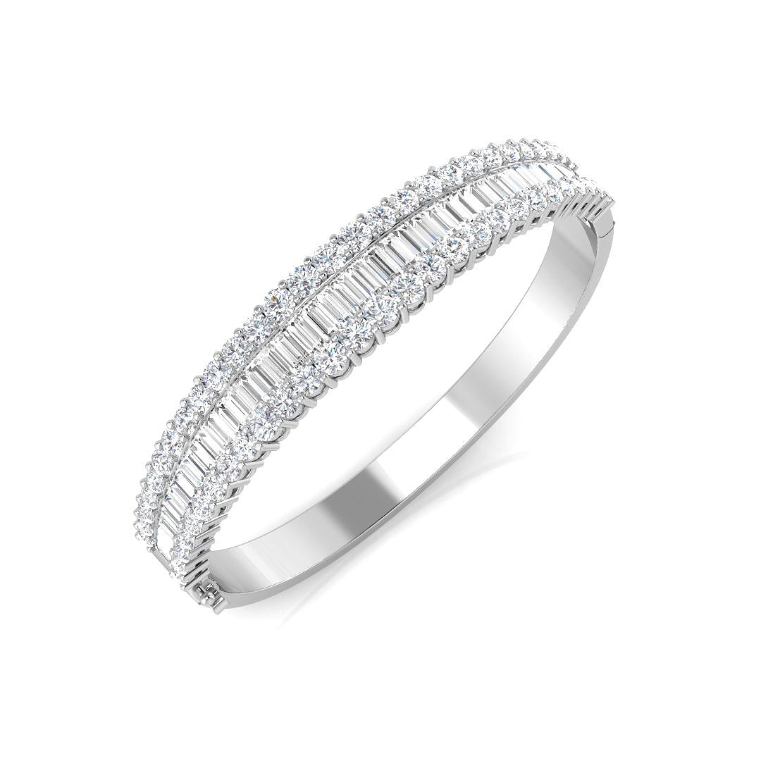 9ct White Gold 7.14ct G SI2 Diamond Bangle
