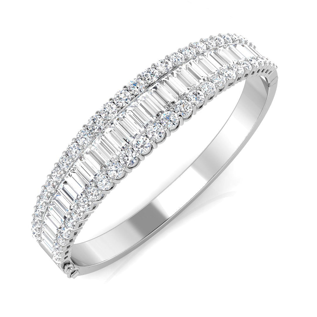 18ct White Gold 10.45ct G SI2 Diamond Bangle