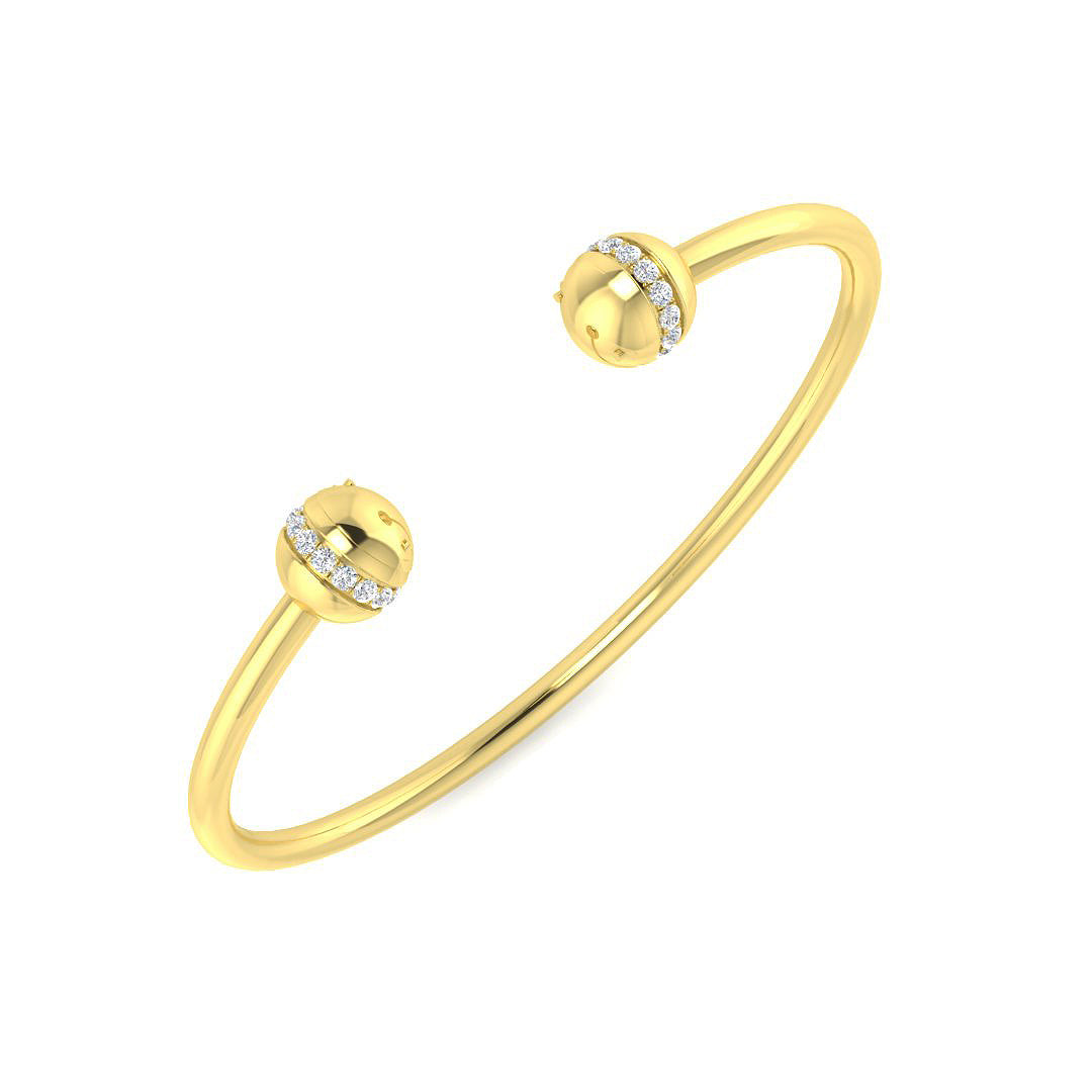 9ct Yellow Gold 0.38ct G SI2 Diamond Bangle