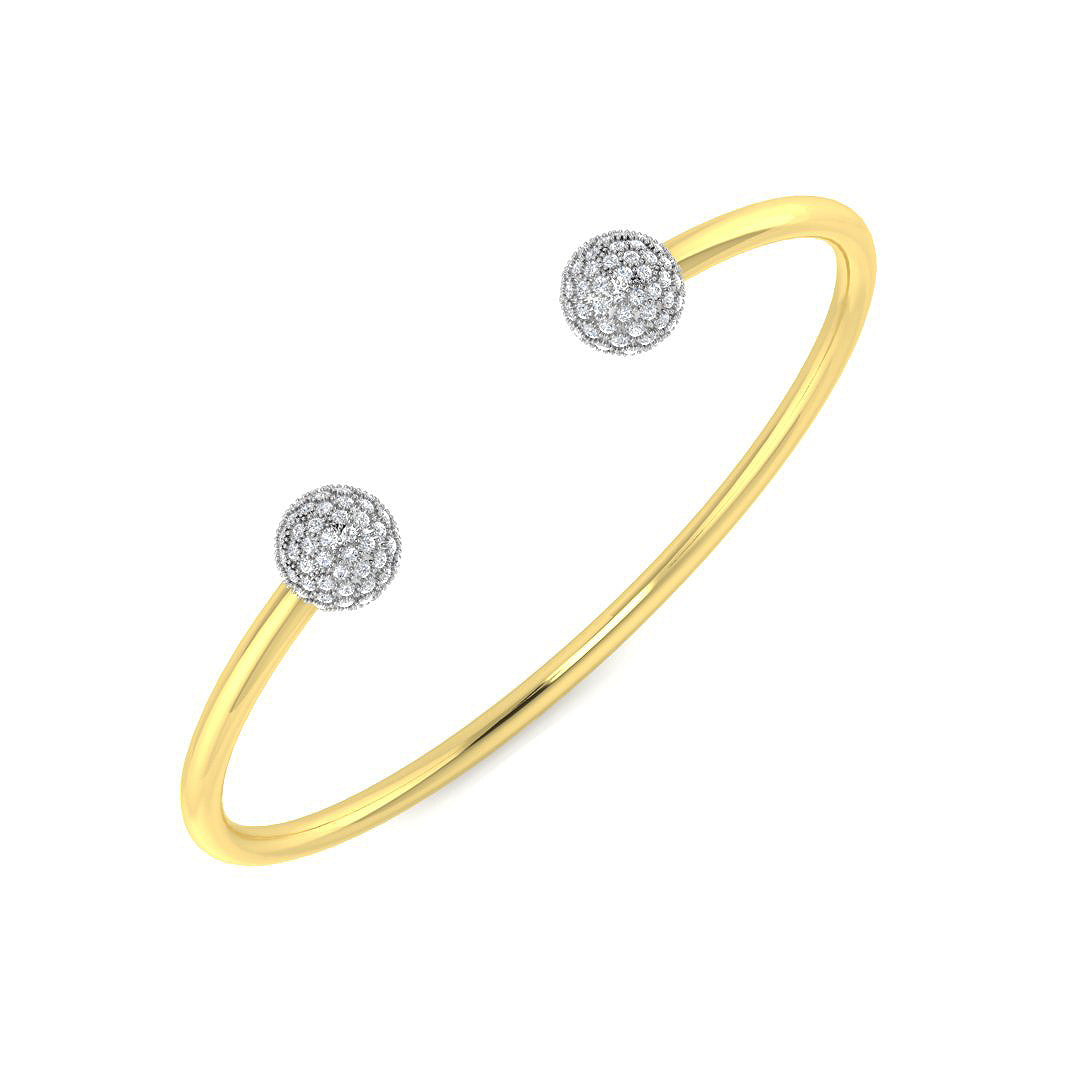 9ct Yellow Gold 0.41ct G SI2 Diamond Bangle