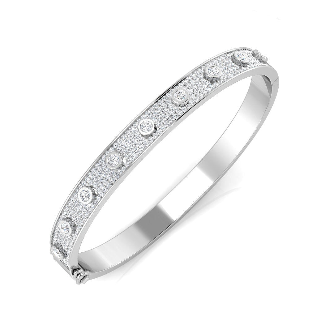 9ct White Gold 1.60ct G SI2 Diamond Bangle