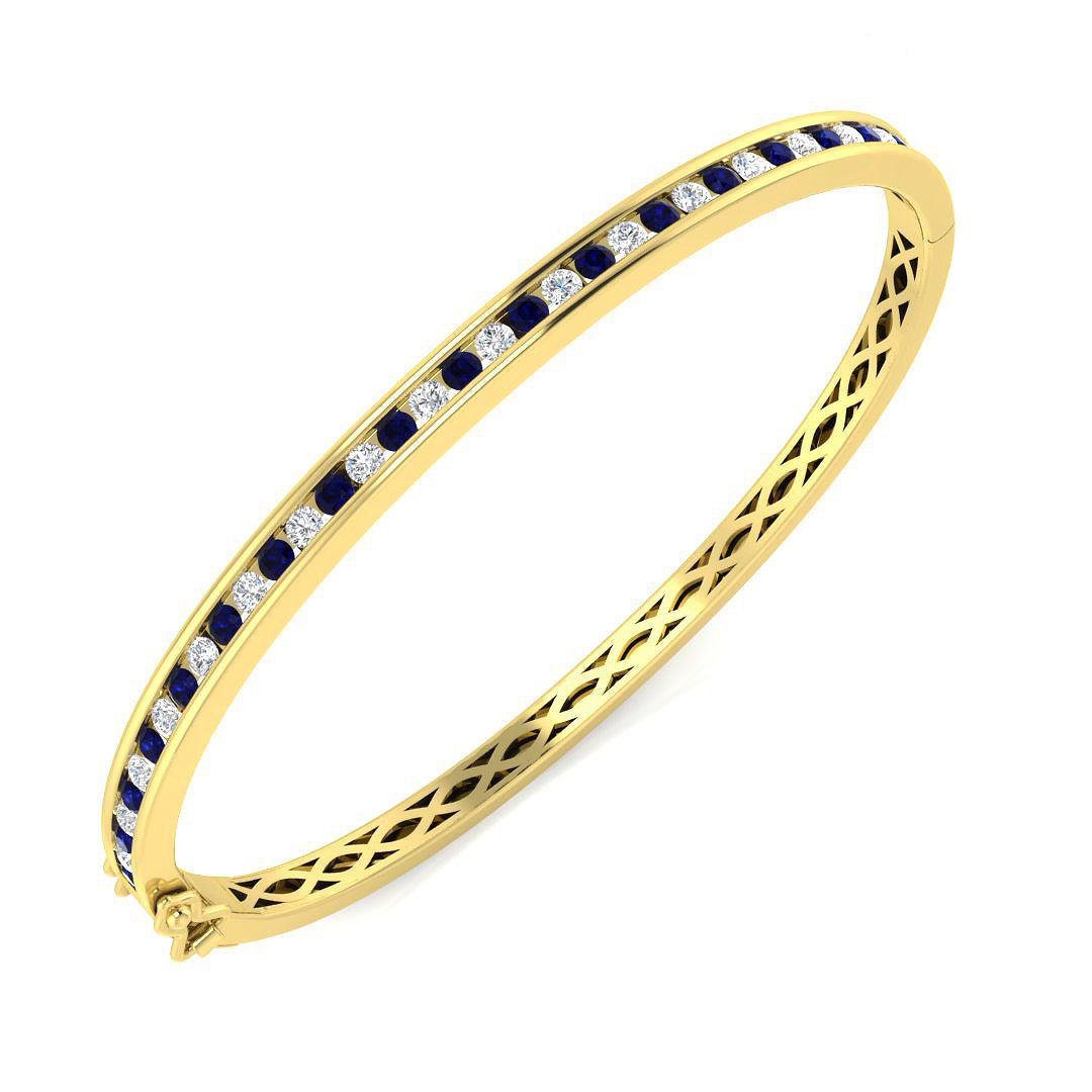 18ct Yellow Gold 1.88ct G SI2 Diamond Bangle
