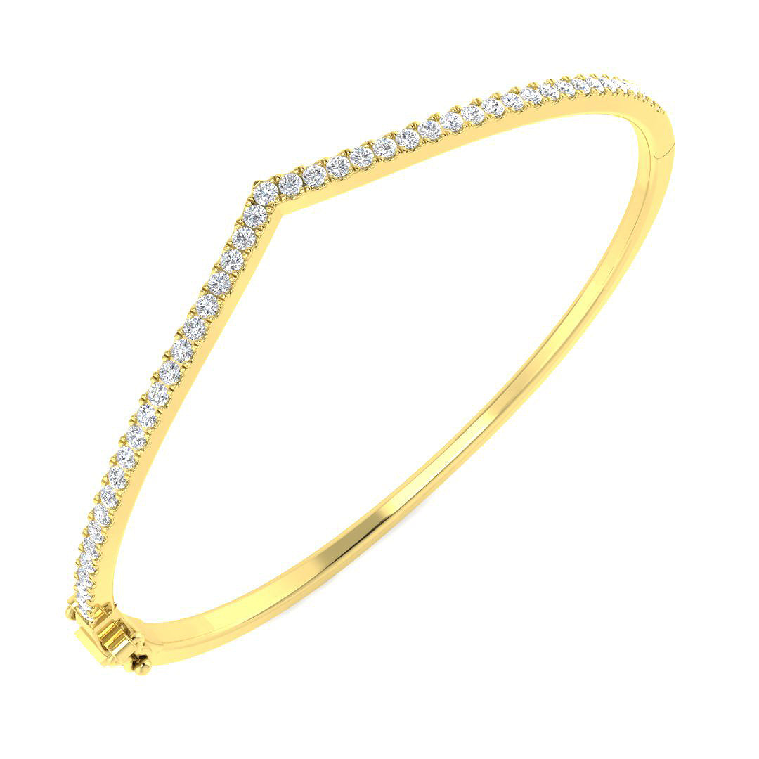 9ct Yellow Gold 0.97ct G SI2 Diamond Bangle