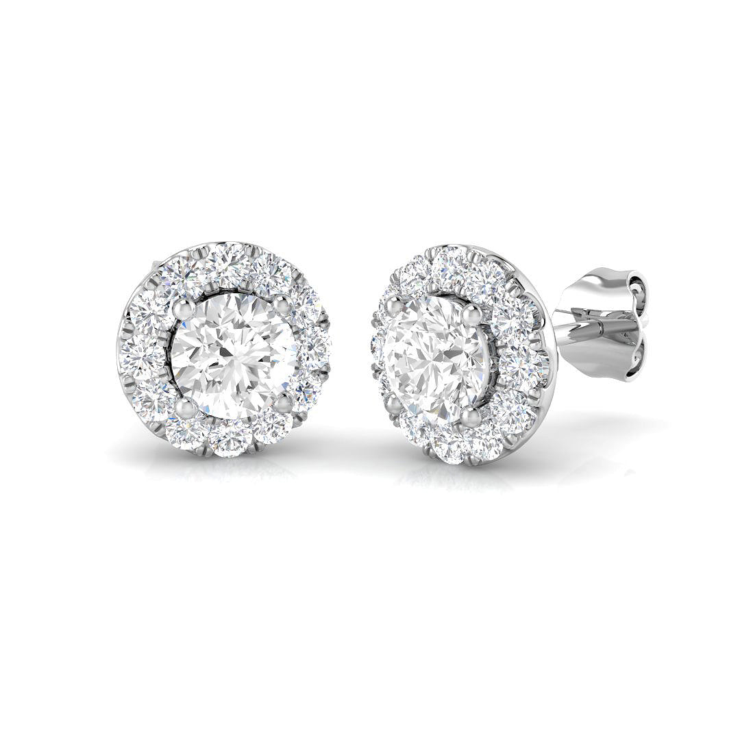 18ct White Gold 1.47ct G SI2 Diamond Earrings