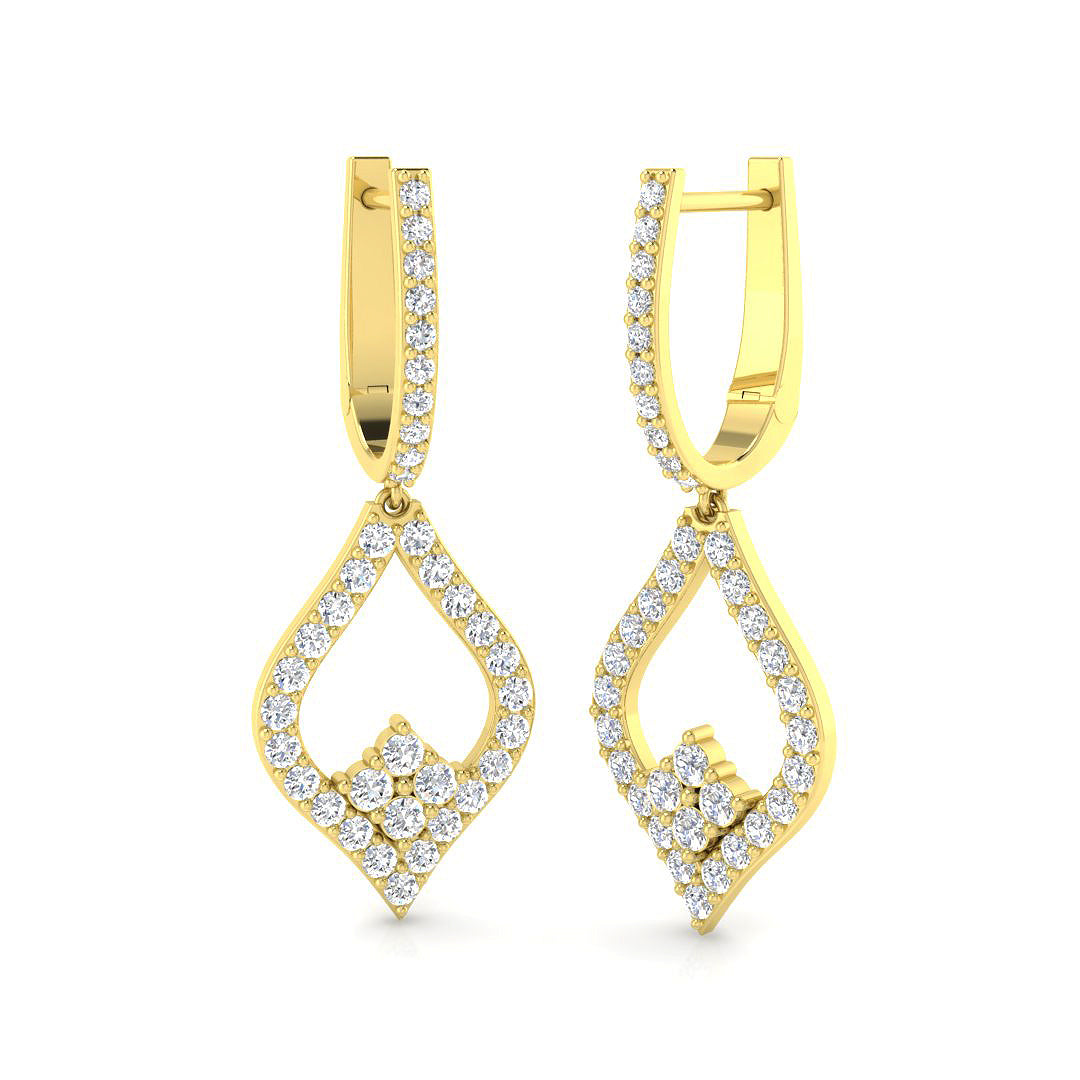 9ct Yellow Gold 1.05ct Laboratory Grown CVD Earrings