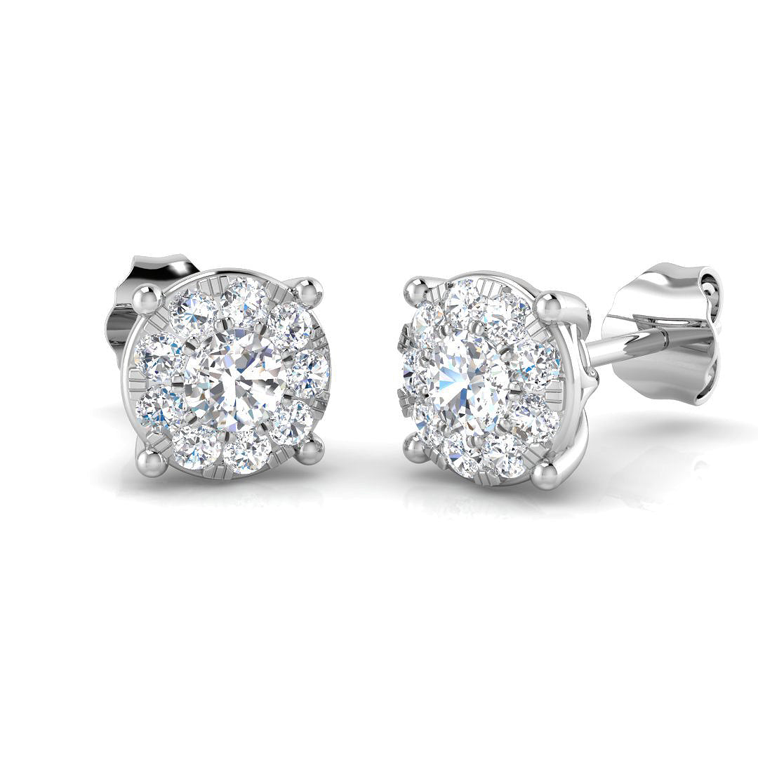9ct White Gold 0.56ct G I1 Diamond Earrings