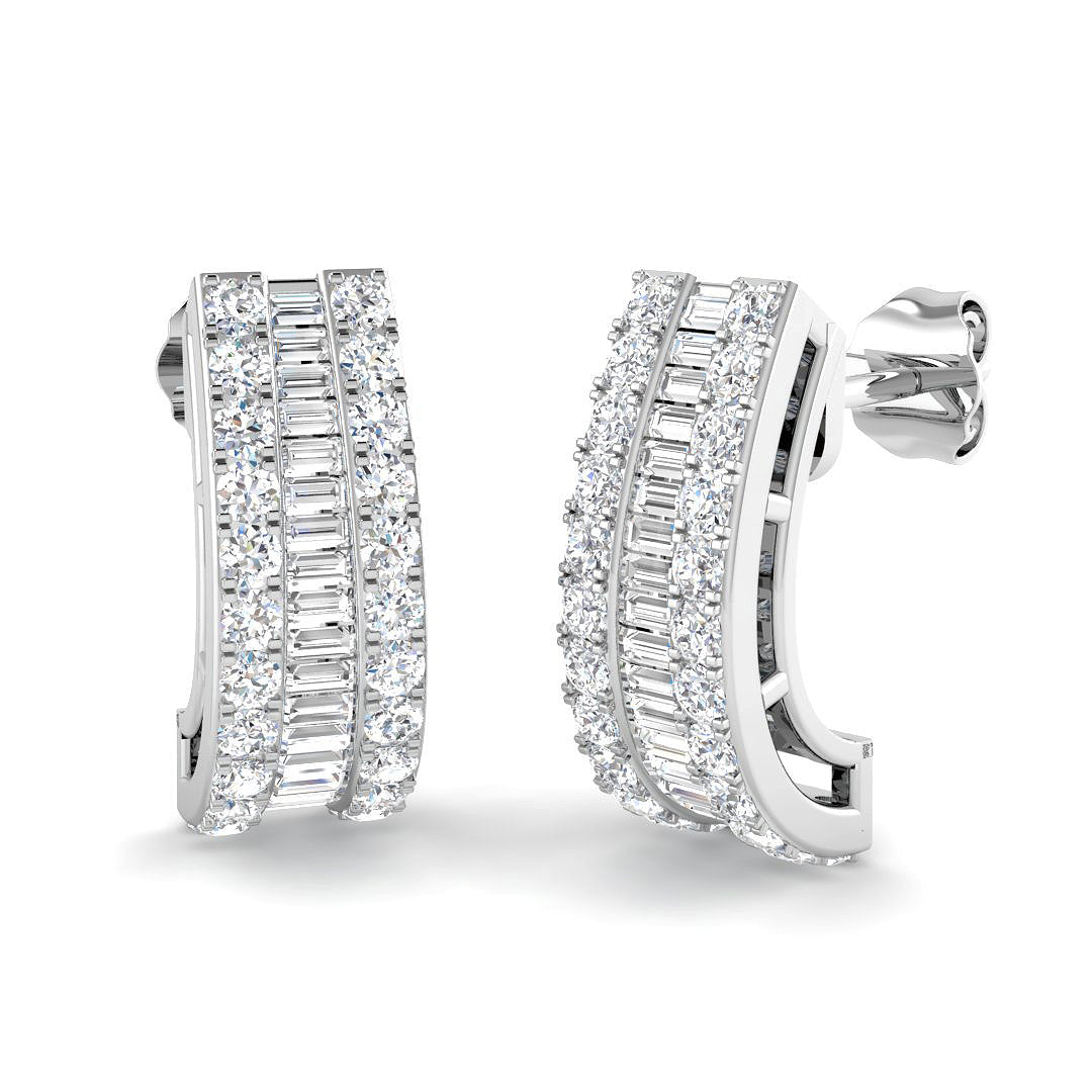 9ct White Gold 1.18ct G SI2 Diamond Earrings