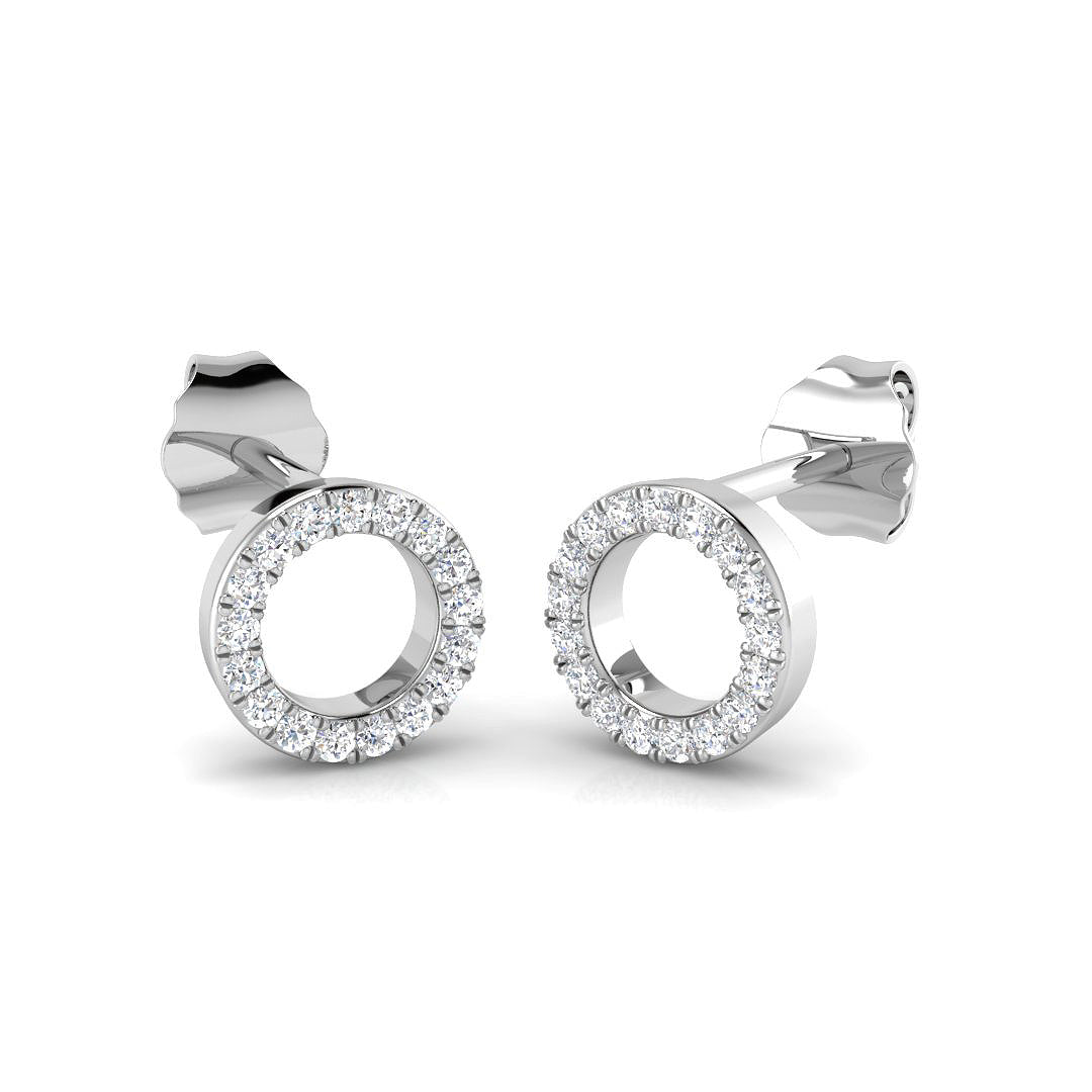 9ct White Gold 0.12ct G SI2 Diamond Earrings
