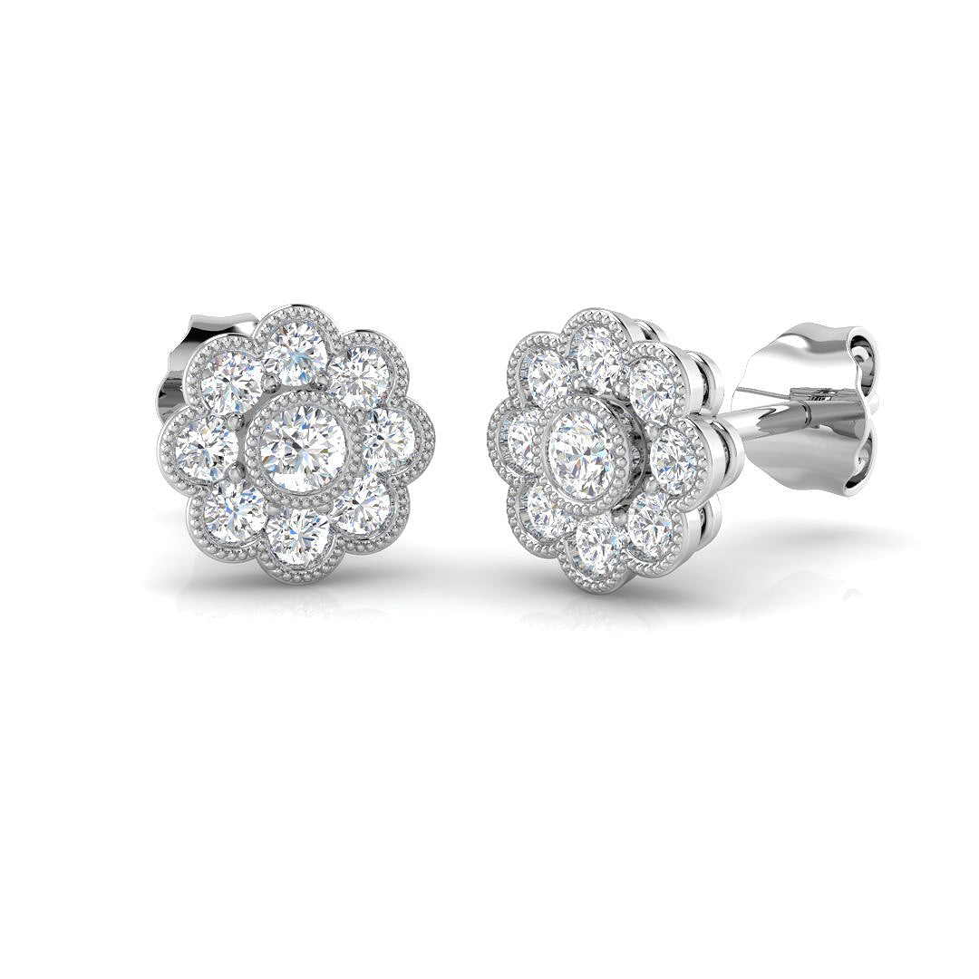 9ct White Gold 0.51ct G I1 Diamond Earrings