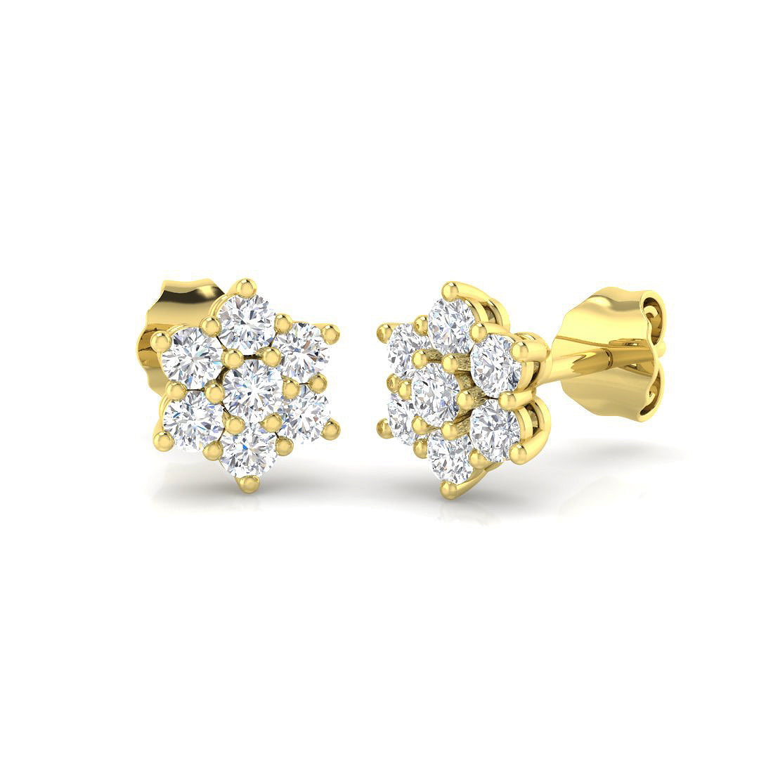 9ct Yellow Gold 0.88ct Laboratory Grown CVD Earrings