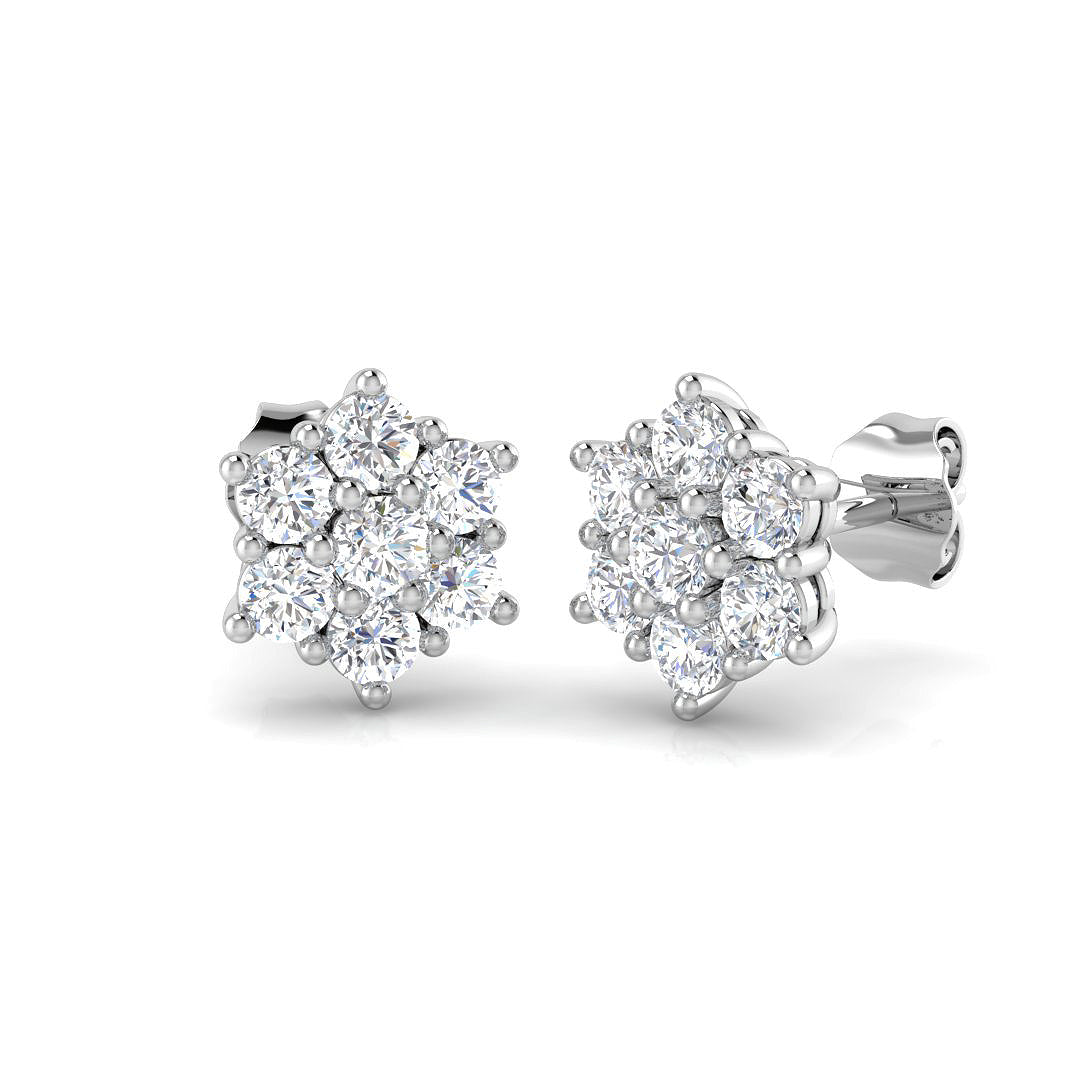 9ct White Gold 0.50ct G I1 Diamond Earrings