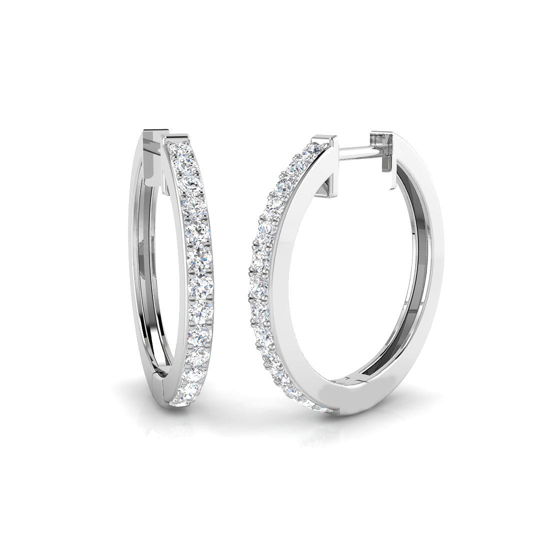 9ct White Gold 0.46ct G SI2 Diamond Earrings