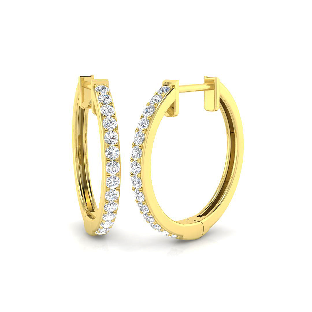 9ct Yellow Gold 0.27ct G I1 Diamond Earrings