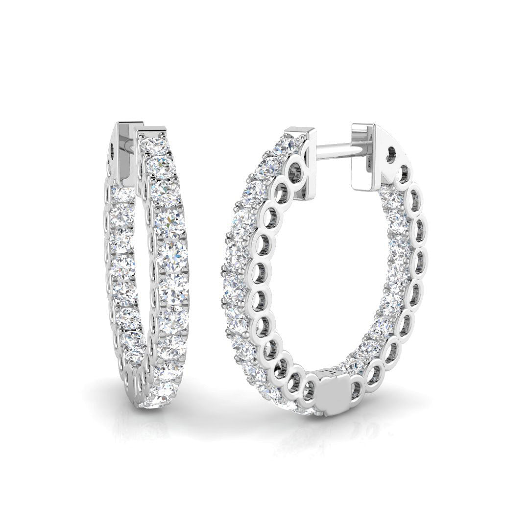 9ct White Gold 1.04ct G I1 Diamond Earrings