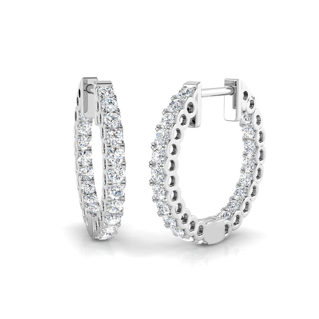 9ct White Gold 0.77ct Laboratory Grown CVD Earrings