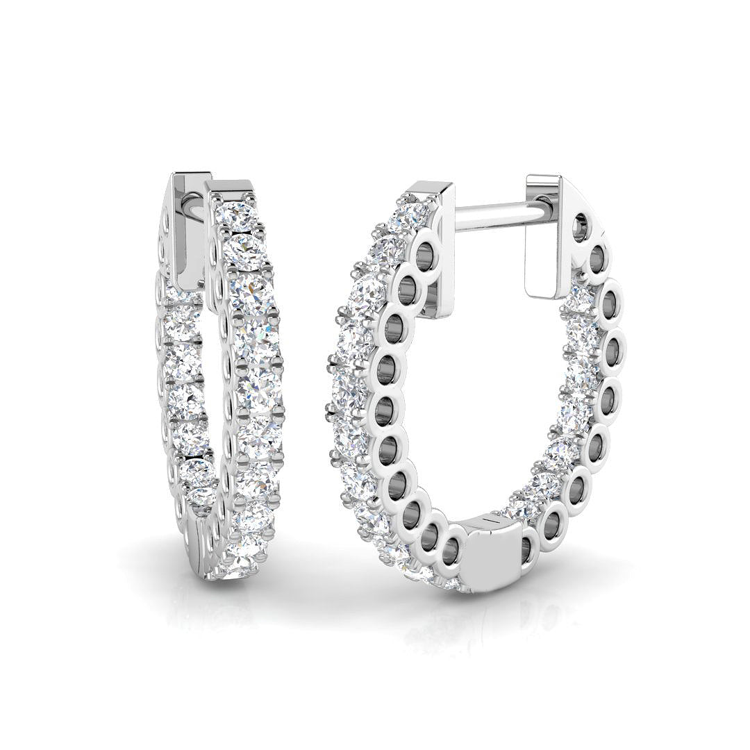 9ct White Gold 0.49ct Laboratory Grown CVD Earrings