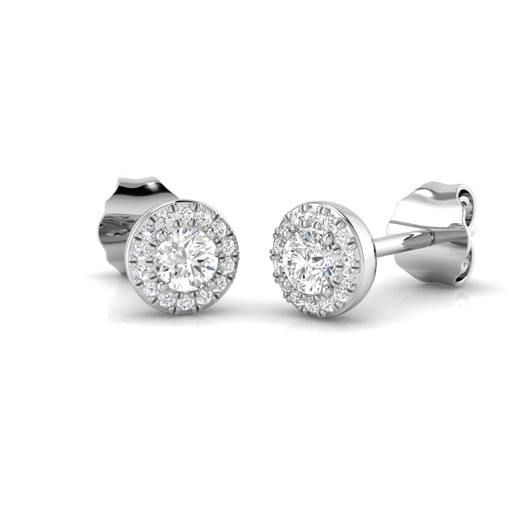 18ct White Gold 0.27ct G SI2 Diamond Earrings