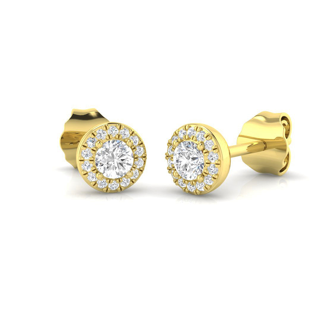 18ct Yellow Gold 0.27ct G SI2 Diamond Earrings