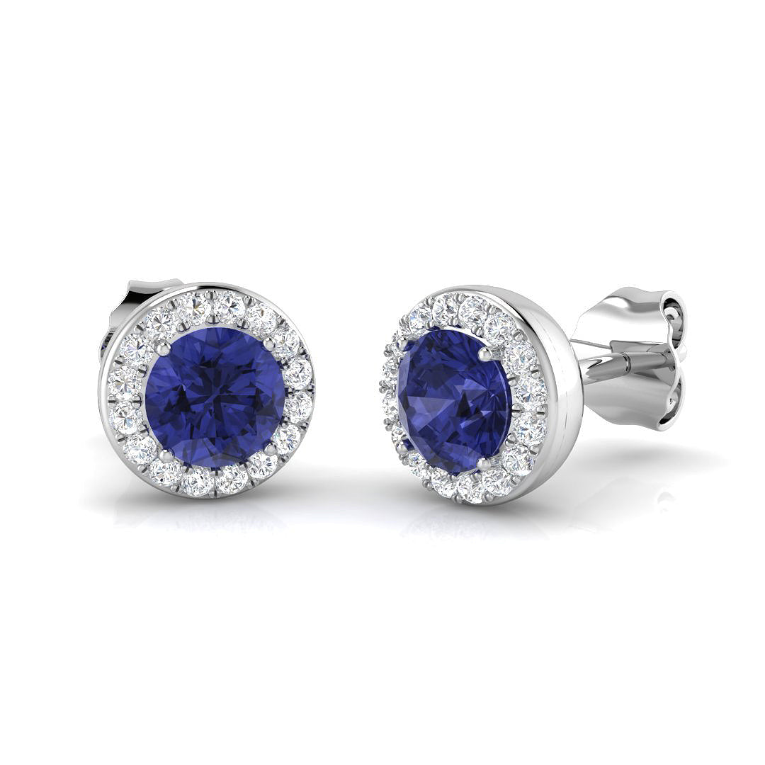 18ct White Gold 1.26ct Tanzanite Earrings