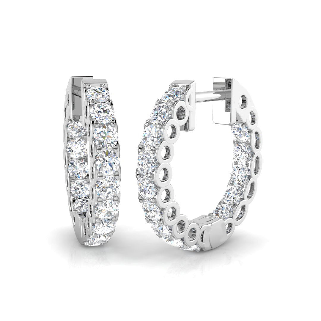 9ct White Gold 1.49ct Laboratory Grown CVD Earrings