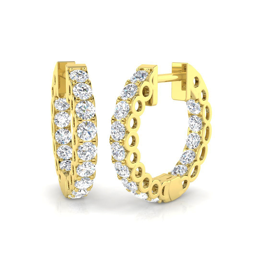 9ct Yellow Gold 1.49ct Laboratory Grown CVD Earrings