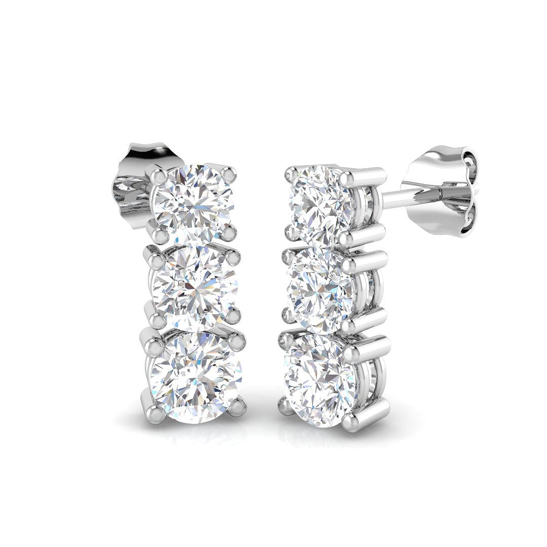 9ct White Gold 1.81ct Laboratory Grown CVD Earrings