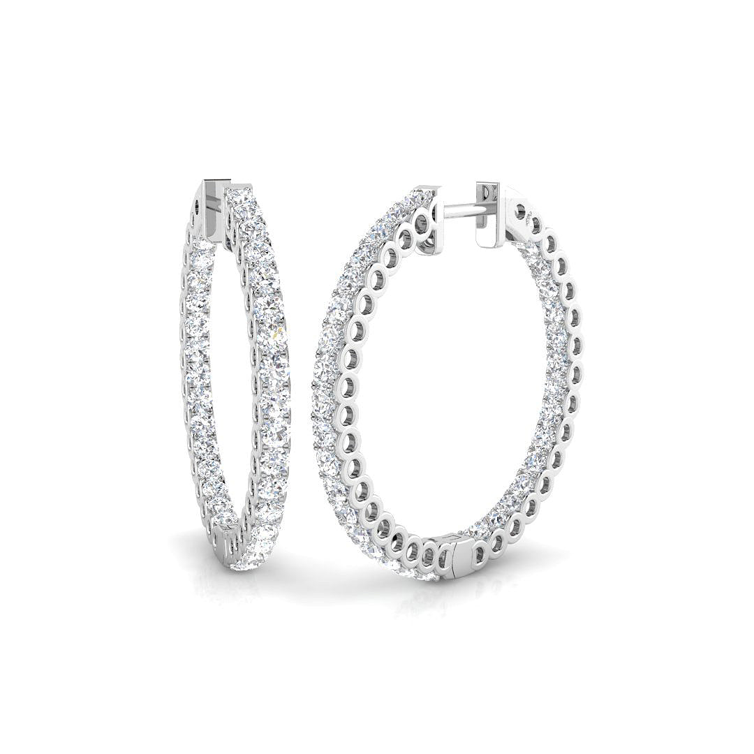 18ct White Gold 1.92ct G SI2 Diamond Earrings