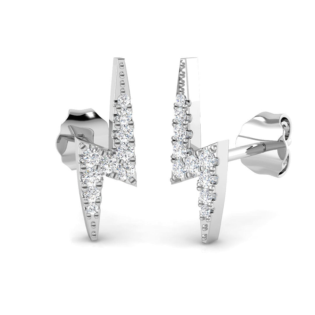 9ct White Gold 0.09ct G SI2 Diamond Earrings
