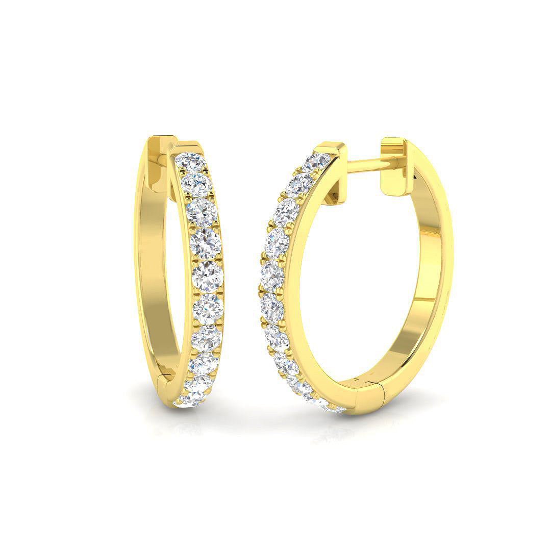 9ct Yellow Gold 0.49ct Laboratory Grown CVD Earrings
