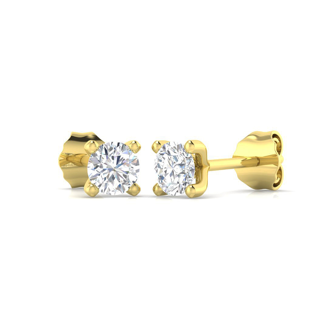 9ct Yellow Gold 0.50ct G SI1 Diamond Earrings