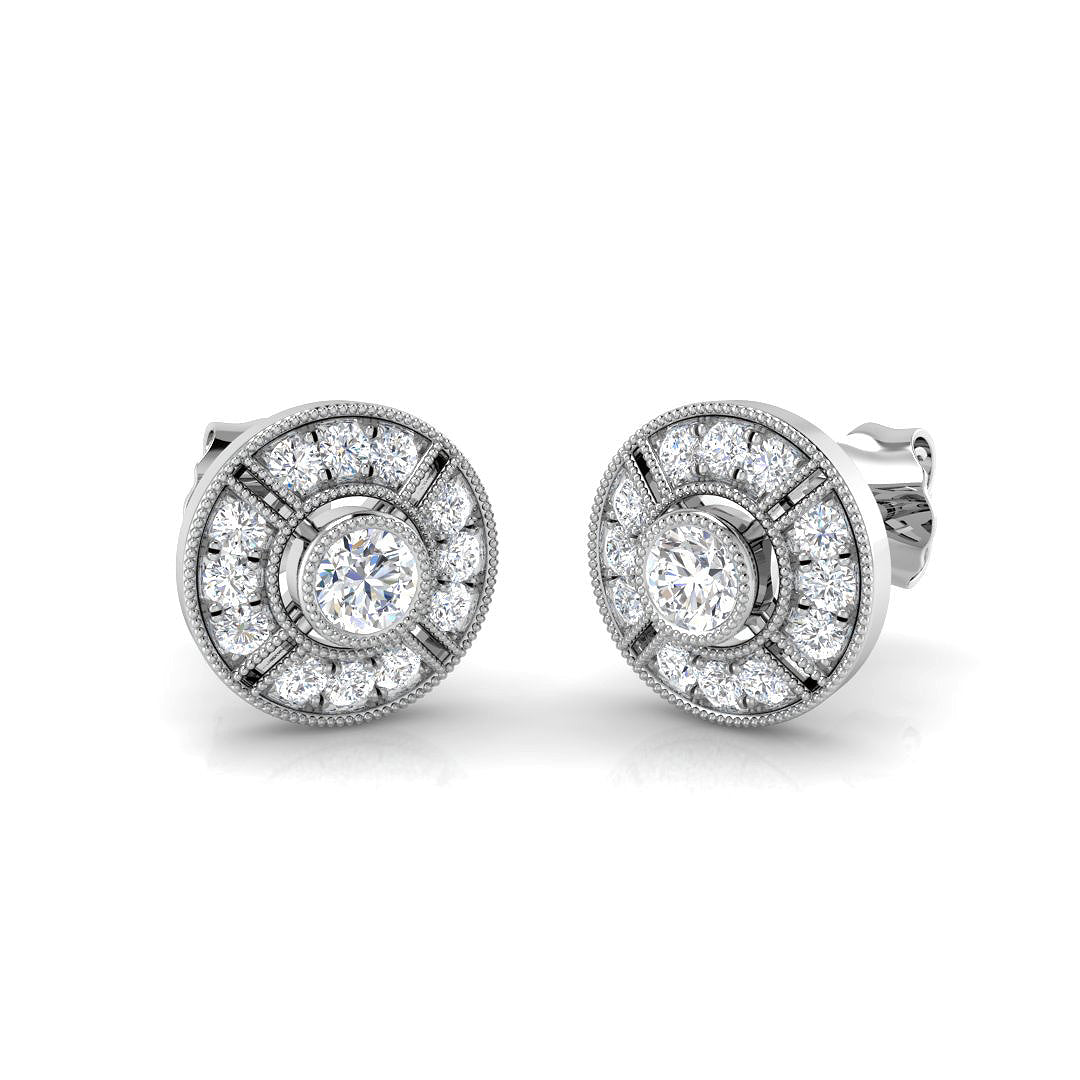 18ct White Gold 0.50ct G SI2 Diamond Earrings