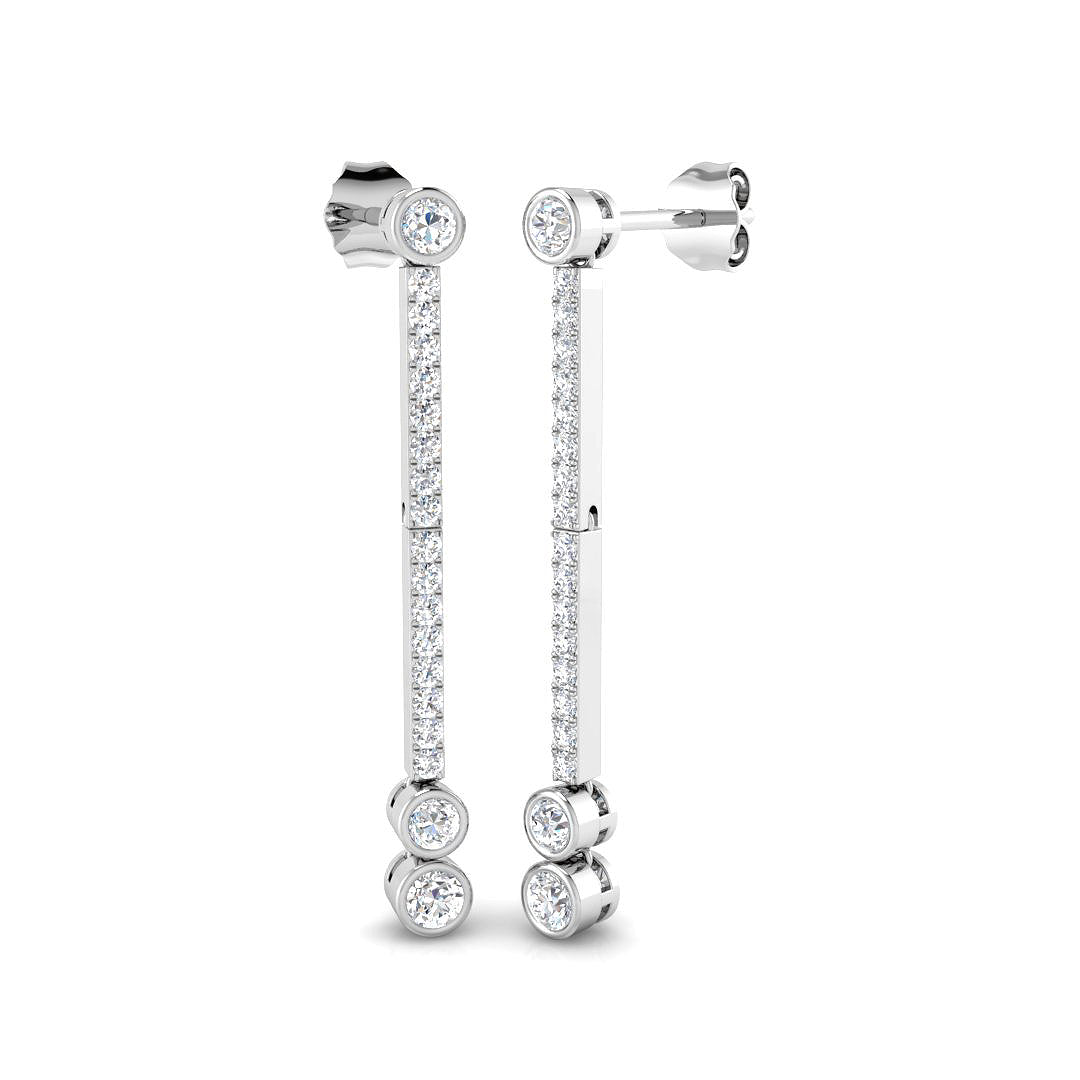 9ct White Gold 0.75ct Laboratory Grown CVD Earrings