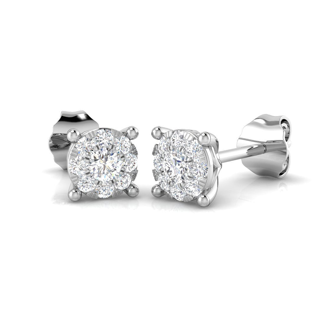 9ct White Gold 0.25ct G I1 Diamond Earrings