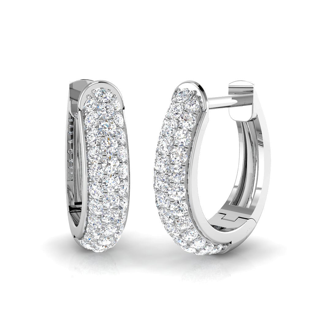 9ct White Gold 0.48ct G SI2 Diamond Earrings