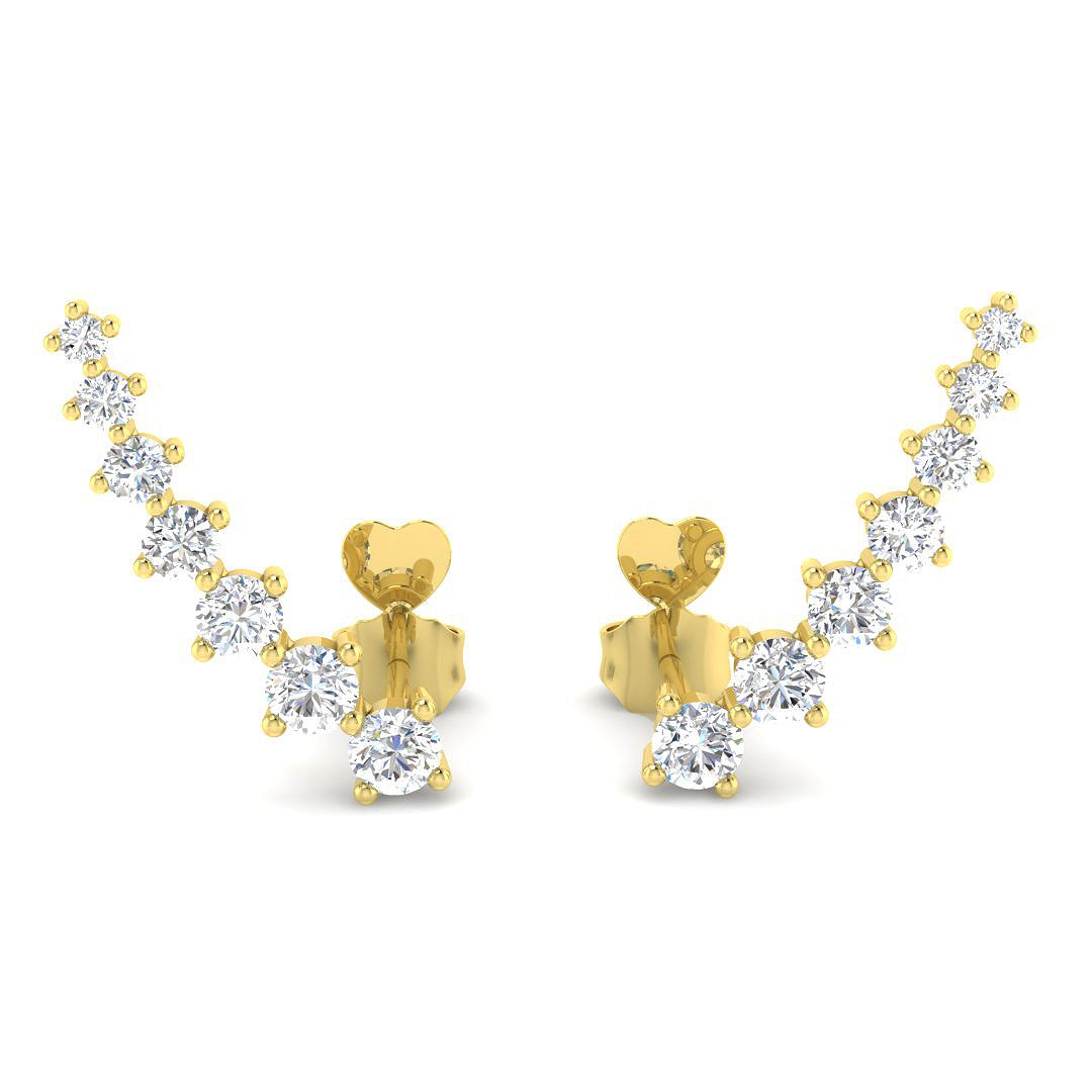 9ct Yellow Gold 0.54ct G SI2 Diamond Earrings
