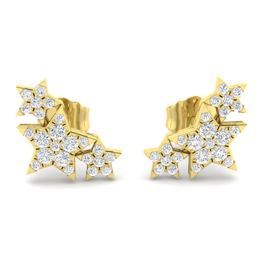 9ct Yellow Gold 0.20ct G SI2 Diamond Earrings