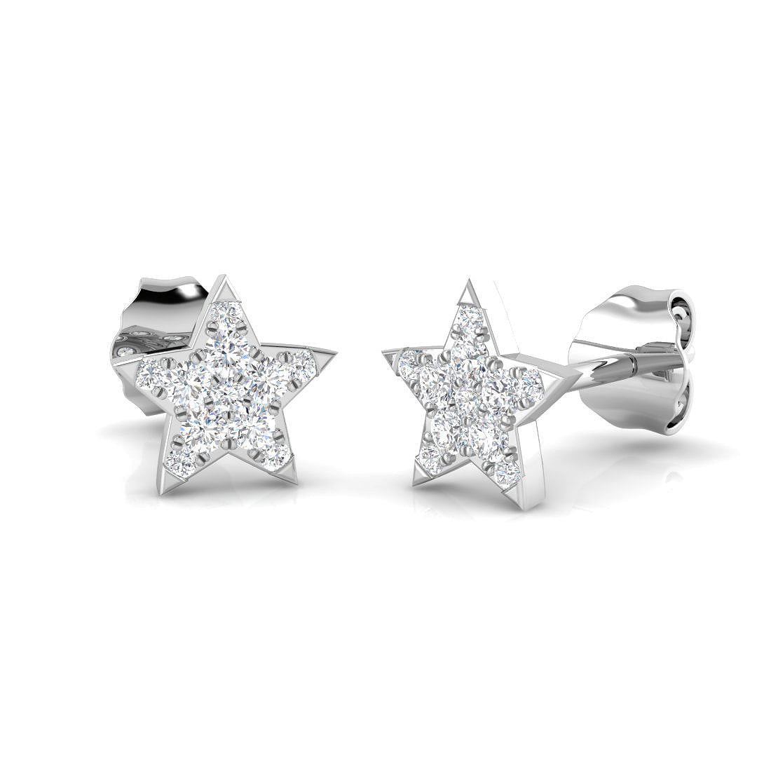 9ct White Gold 0.14ct G SI2 Diamond Earrings