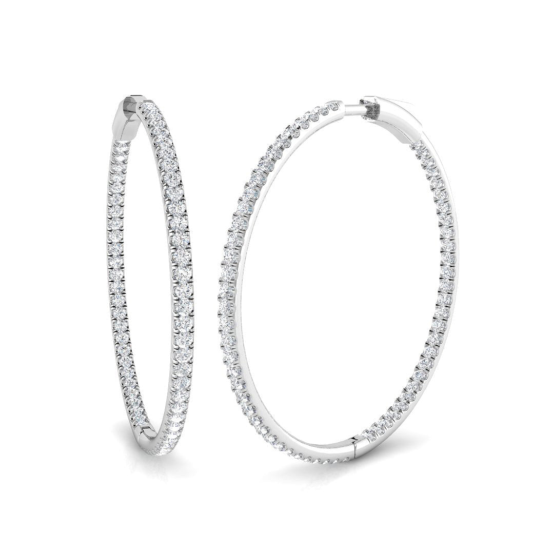 18ct White Gold 2.38ct G SI2 Diamond Earrings