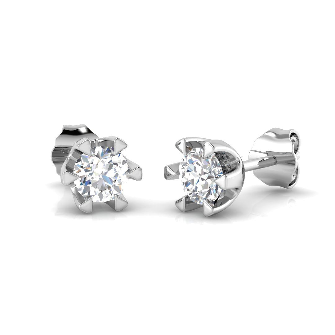 14ct White Gold 0.50ct G SI1 Diamond Earrings