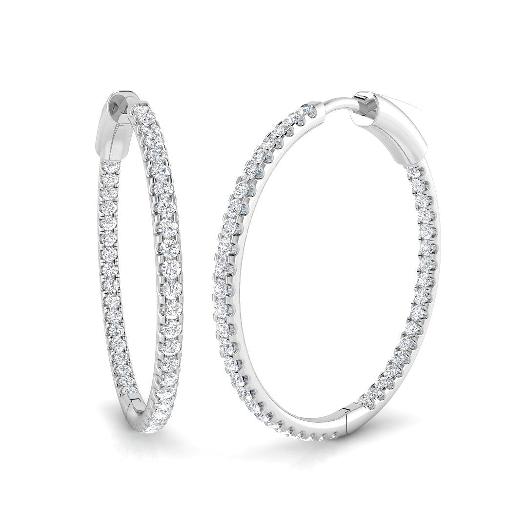 18ct White Gold 1.00ct G SI2 Diamond Earrings