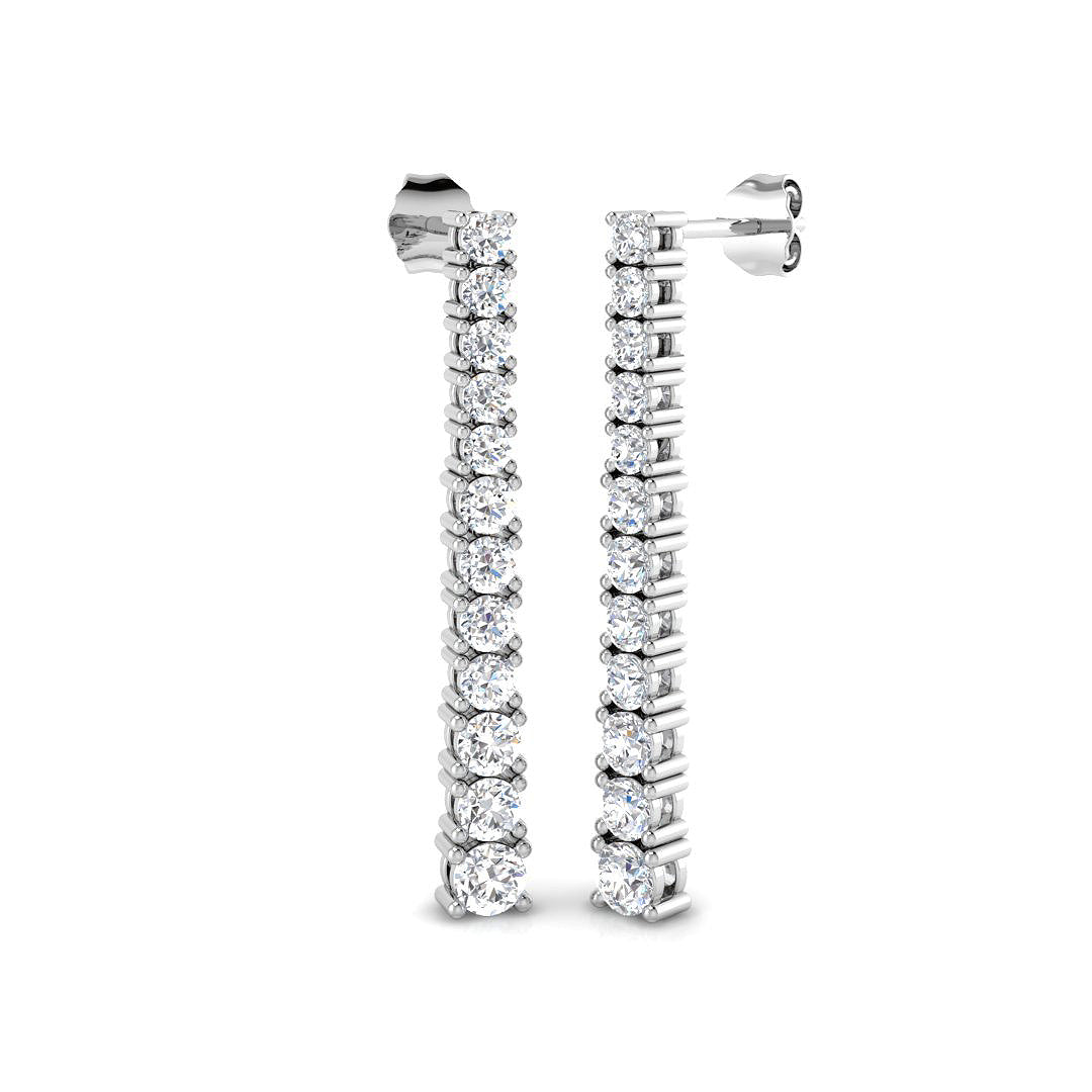 9ct White Gold 1.83ct Laboratory Grown CVD Earrings