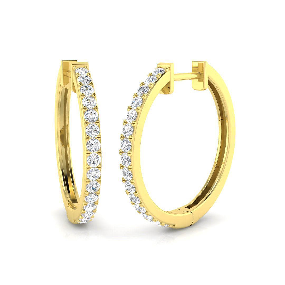 9ct Yellow Gold 0.53ct G SI2 Diamond Earrings