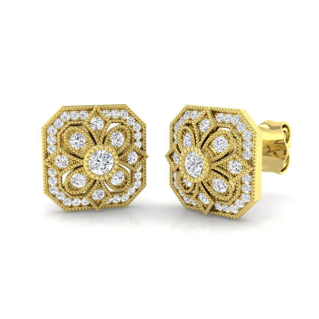 9ct Yellow Gold 0.22ct G SI2 Diamond Earrings