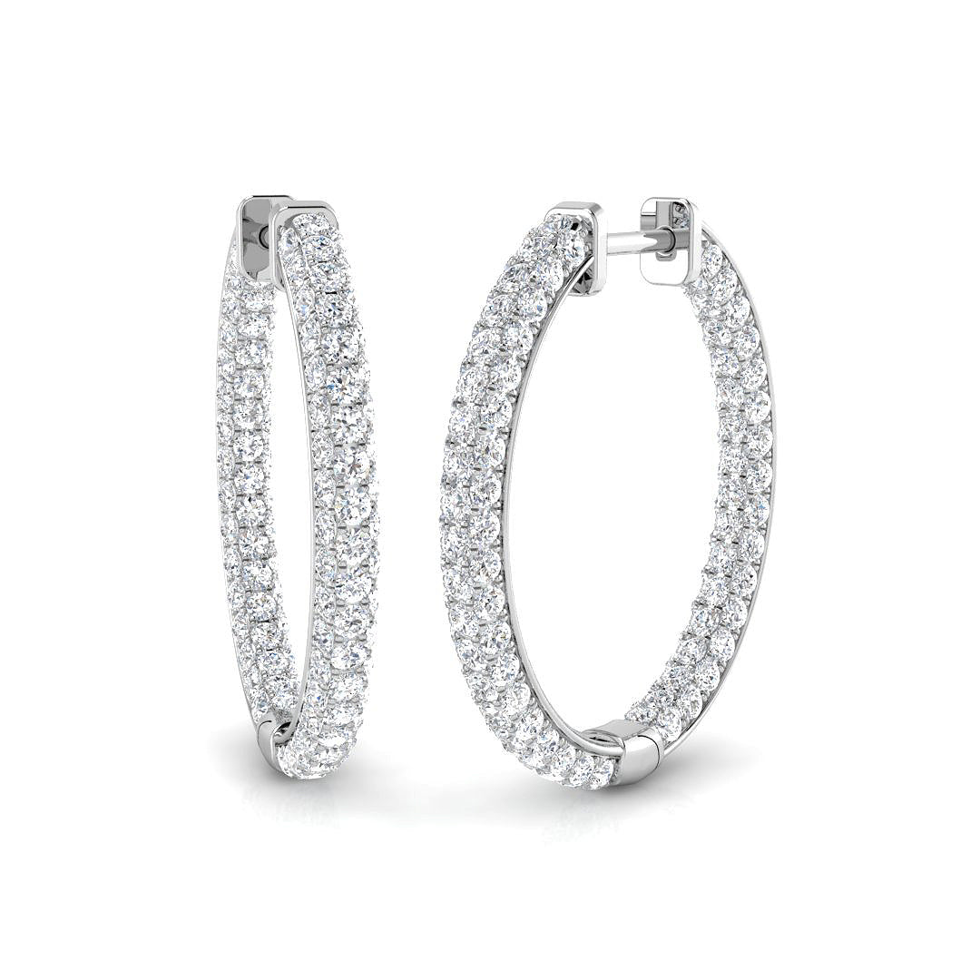 18ct White Gold 2.60ct G SI2 Diamond Earrings