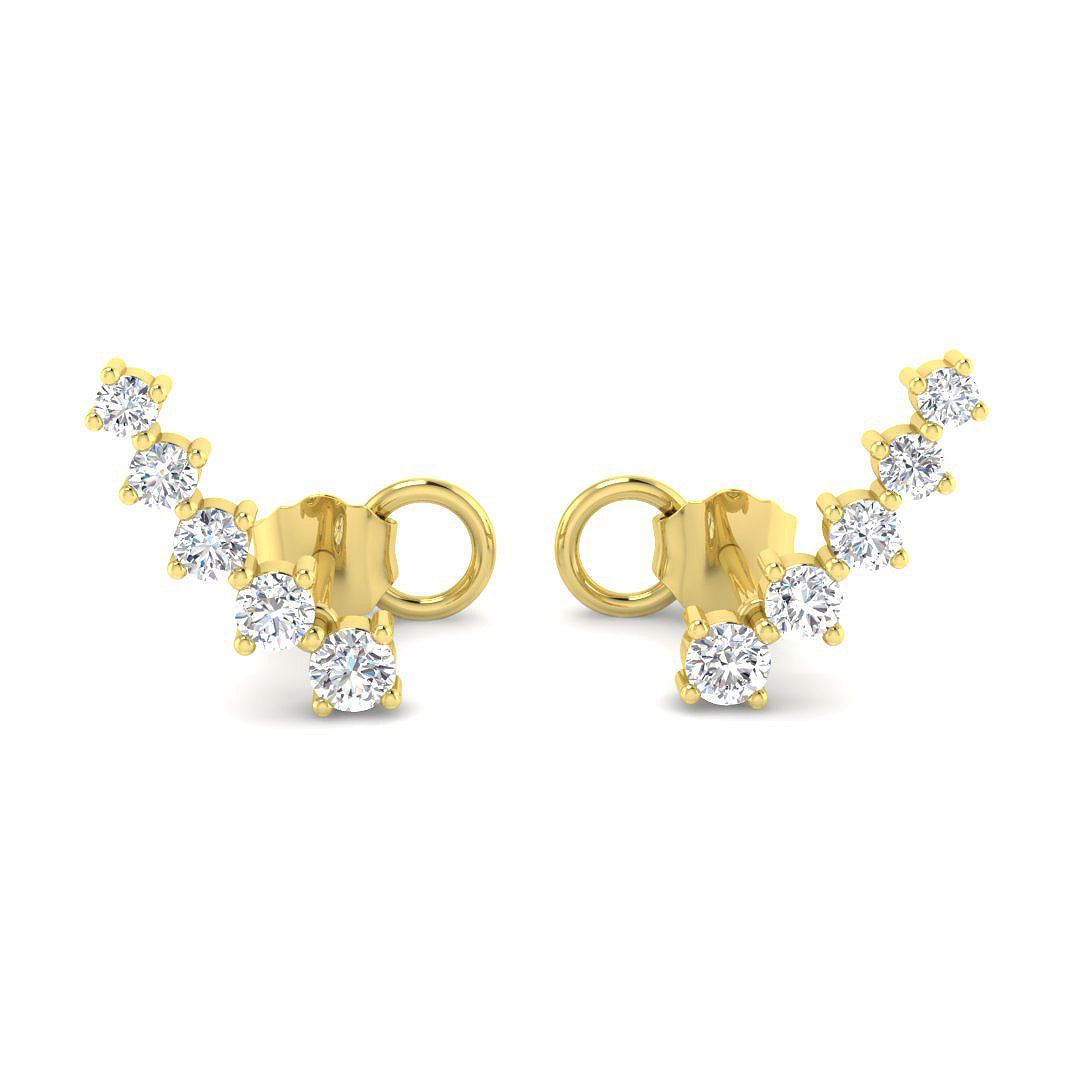 9ct Yellow Gold 0.36ct G SI2 Diamond Earrings