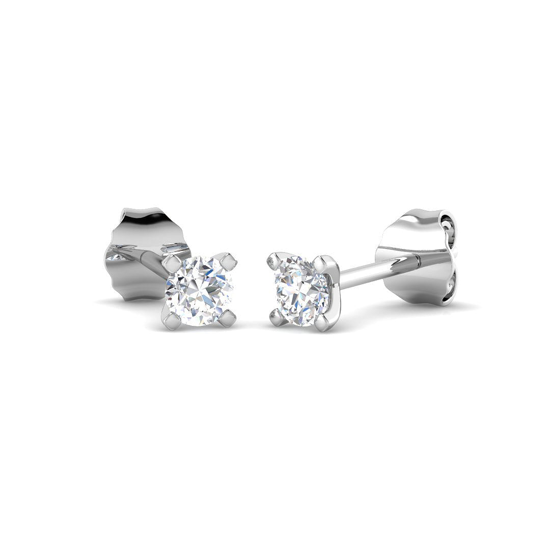 9ct White Gold 0.25ct Laboratory Grown CVD Earrings