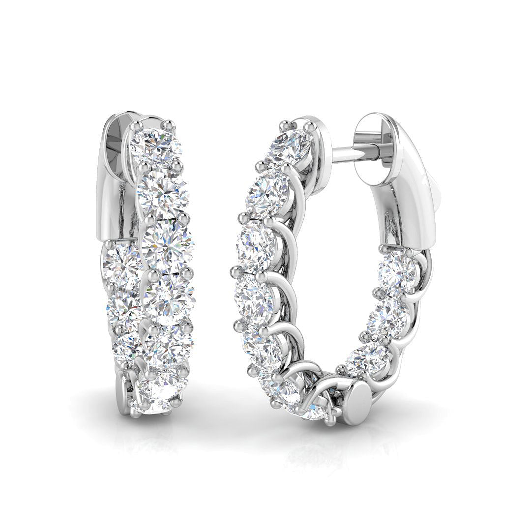 18ct White Gold 1.99ct G SI2 Diamond Earrings